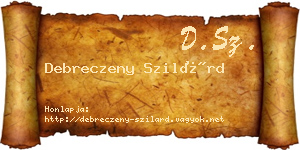Debreczeny Szilárd névjegykártya